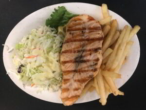 grilled seafood from Dockside Seafood & Fishing Center